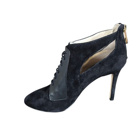 Louise et Cie Shoes Womens Size 8M Suede Leather Cutout Lace Up Heels Booties - Picture 4 of 11